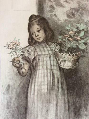 firmin_bouisset__petite_fille_aux_fleurs__lithographie_originale_de_1897__lestampe_moderne_