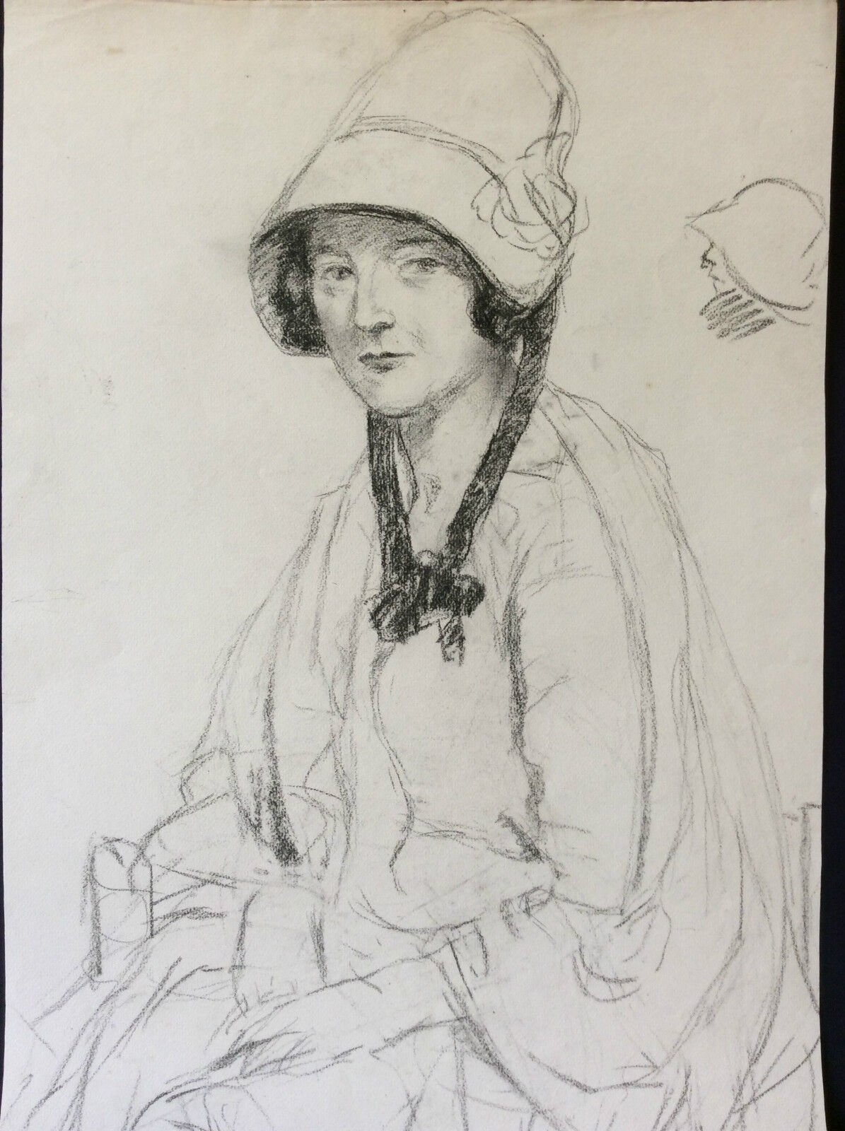 art_nouveau__fusain,_portrait_feminin_croquis_circa_1920__anonyme_