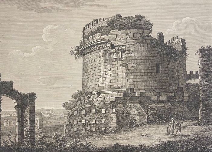 rome_tombeau_de_caecilia_metella_1828_par_achille_parboni_1783-1841_italie