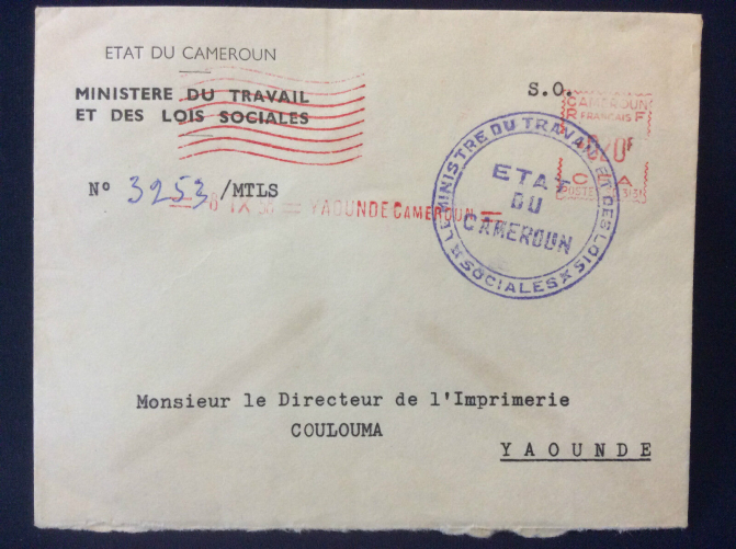 lettre_a_en-tete__etat_du_cameroun_francais__aff_satas_1958__cad_ministere_cameroon_