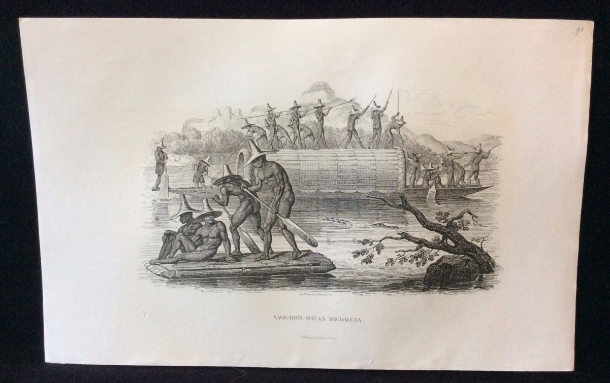 navigation_sur_la_magdalena__lithographie_1857_rouargue_xixe__colombie_colombia_