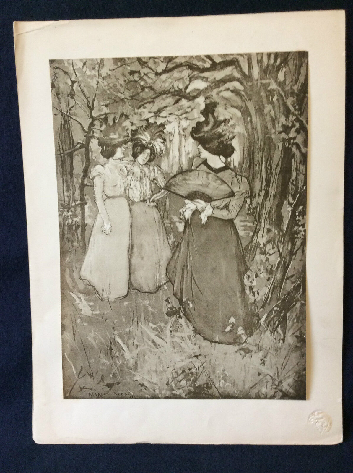 manuel_robbe__le_menuet_dautomne__lithographie_originale_1898__lestampe_moderne_