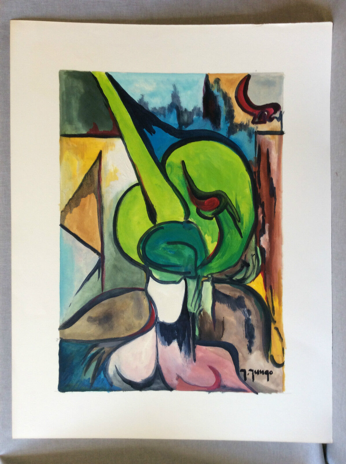 art_abstrait,_gouache,_signee_jungo_2eme_moitie_xxeme_