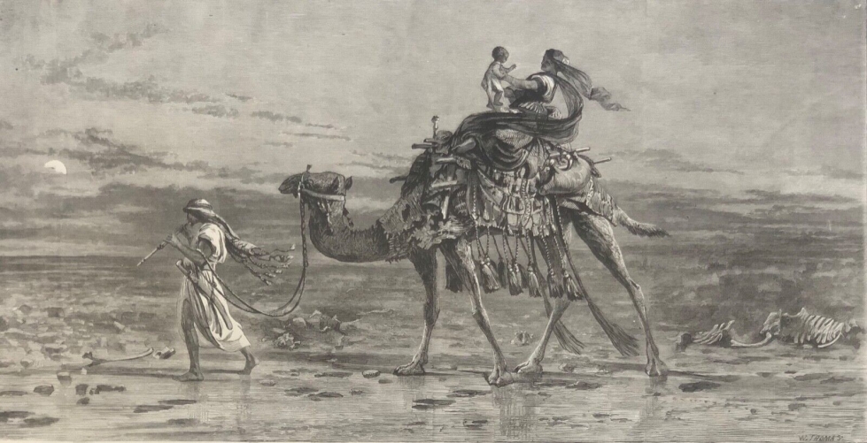 une_idylle_dans_le_desert,_dapres_haag_1892__dromadaire,_islam,_enfant_amazigh_