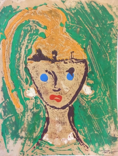 art_brut,_peinture_sur_papier__signature_illisible_piece_de_qualite_xxe_