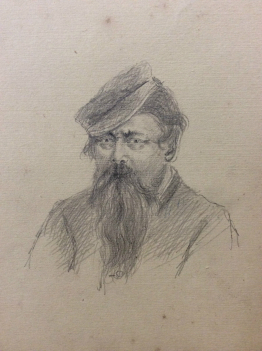 dessin_au_crayon__portrait_homme,_anonyme_fin_xixeme__belle_qualite_