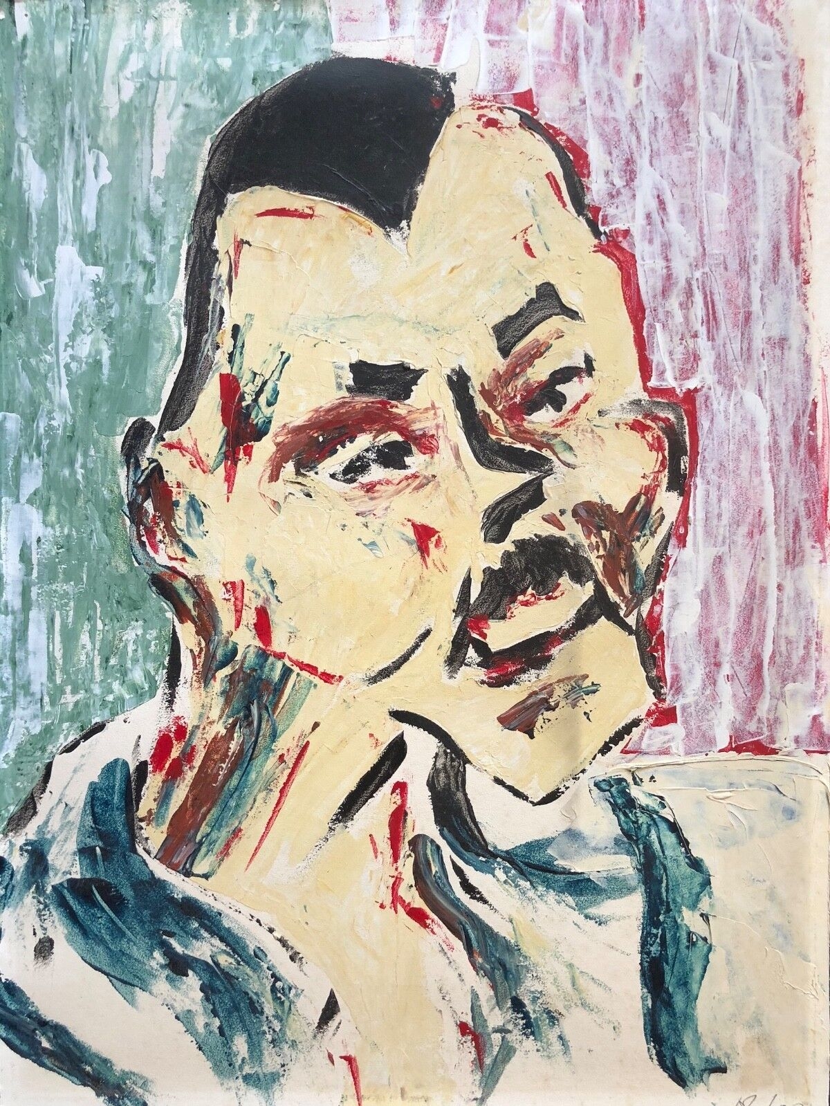 expressionnisme,_peinture_sur_papier__portrait_expressionniste_anonyme_