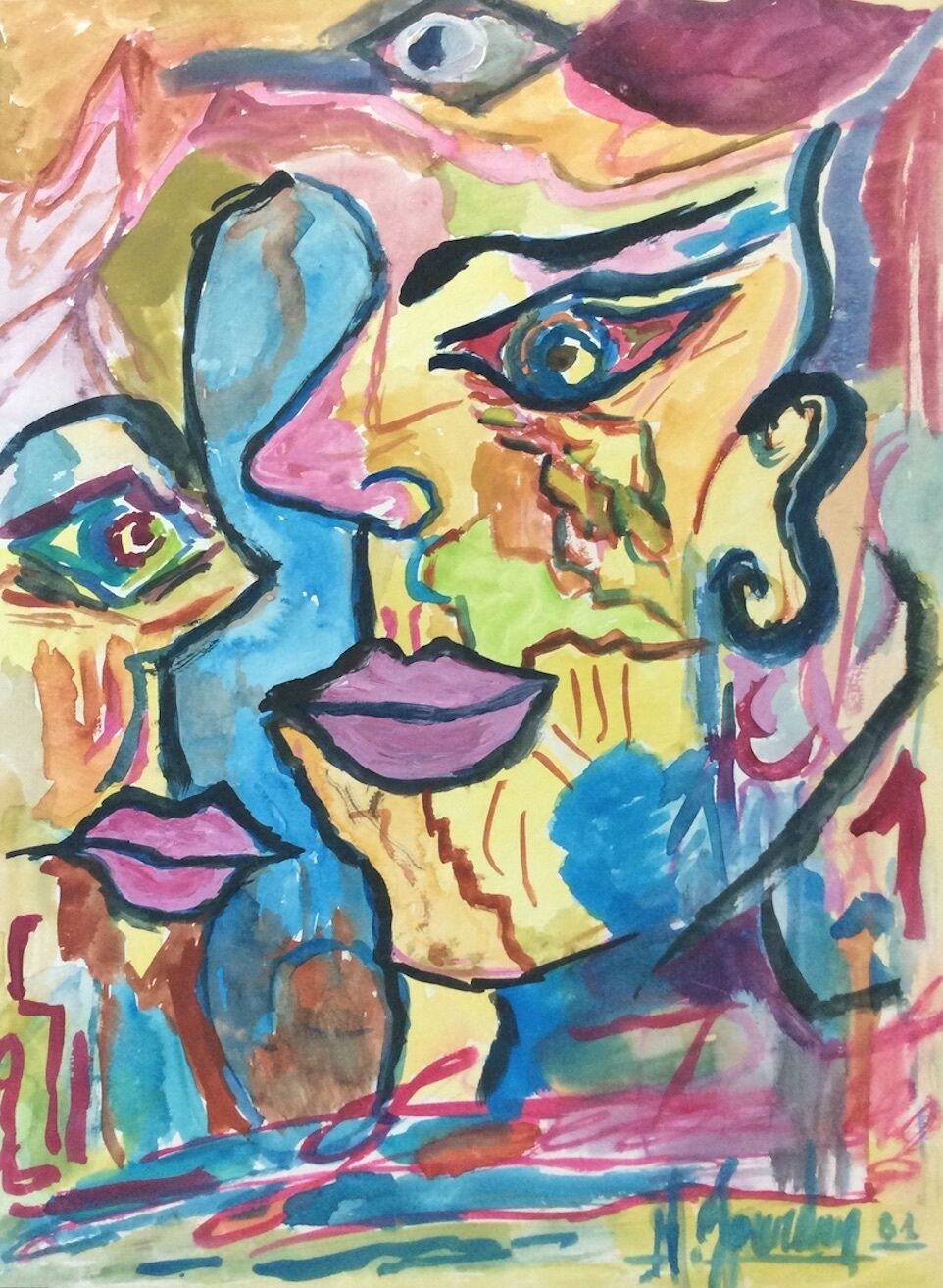 m_jourdan_1981__aquarelle_surrealisme_contemporain__surrealisme__france_