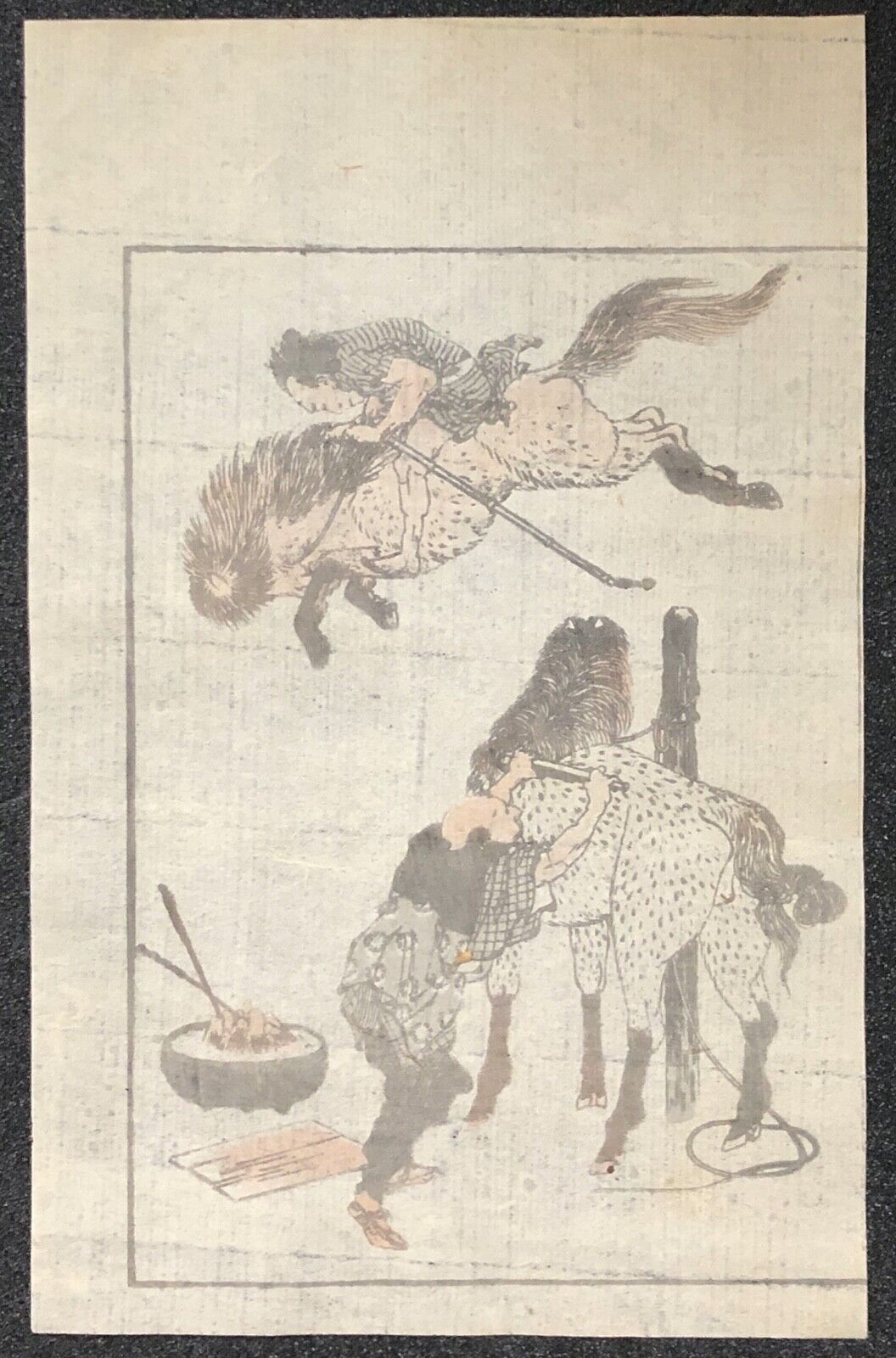 hokusai_1760-1849_japon__chevaux_et_samourai__japan_asia_cheval_originale_1817_