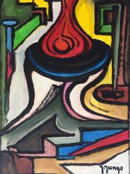 expressionniste__gouache,_signee_jungo,_2eme_moitie_xxeme_