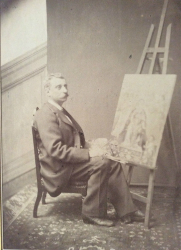 tirage_albumine__peintre_au_chevalet_dans_lentourage_de_monet_ou_renoir_?