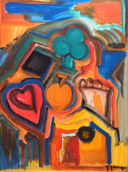 expressionniste,_gouache__signee_jungo_2eme_moitie_xxeme_