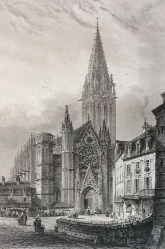eglise_saint_pierre_de_caen__estampe_xixe_france_par_rouargue_1853_