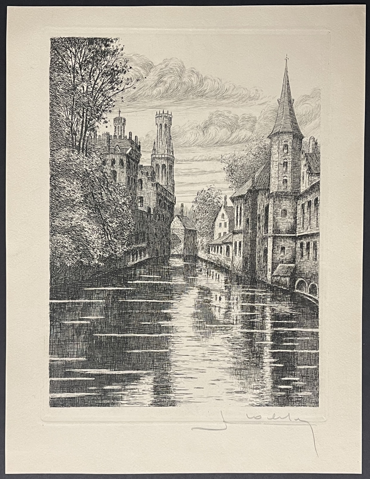 belgique_bruges_quai_du_rosaire_par_jean_joseph_chabridon_belgique_vers_1932
