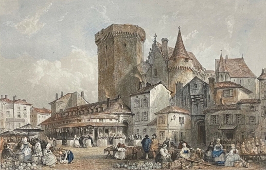 le_marché_dangouleme_vers_1840__gravure_thomas_allom