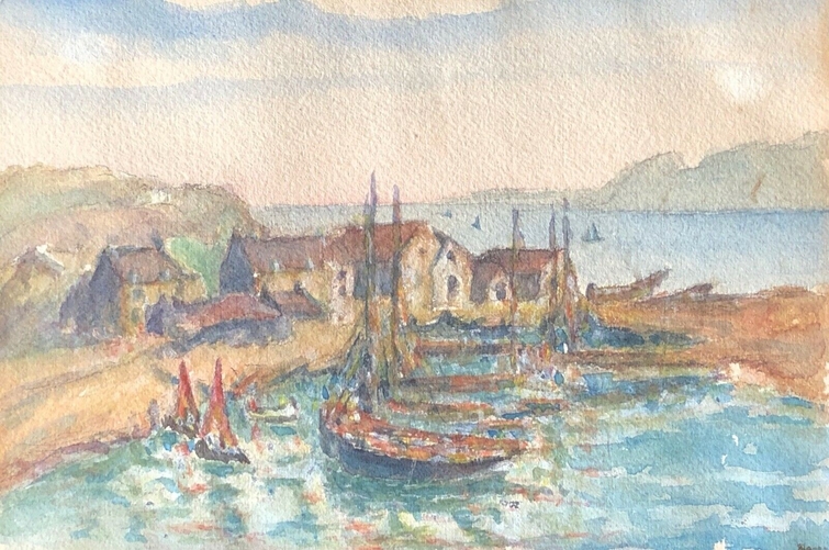 provence__mediterranee,_petit_port__aquarelle_signature_illisible,_1ere_moitie_xx_e_