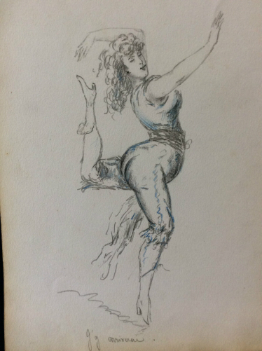 dessin_au_crayon__danseuse_jy_arriverai__anonyme_fin_xixeme,_belle_qualite_