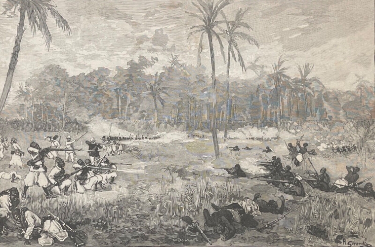 benin_combat_de_godome-zobbo_1892_royaume_d_abomey_colonialisme_gravure_de_1895