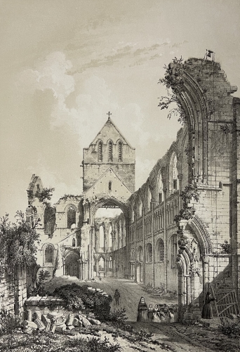 ruine_de_labbaye_de_st_sauveur-le-vicomte_1852_normandie_manche_france