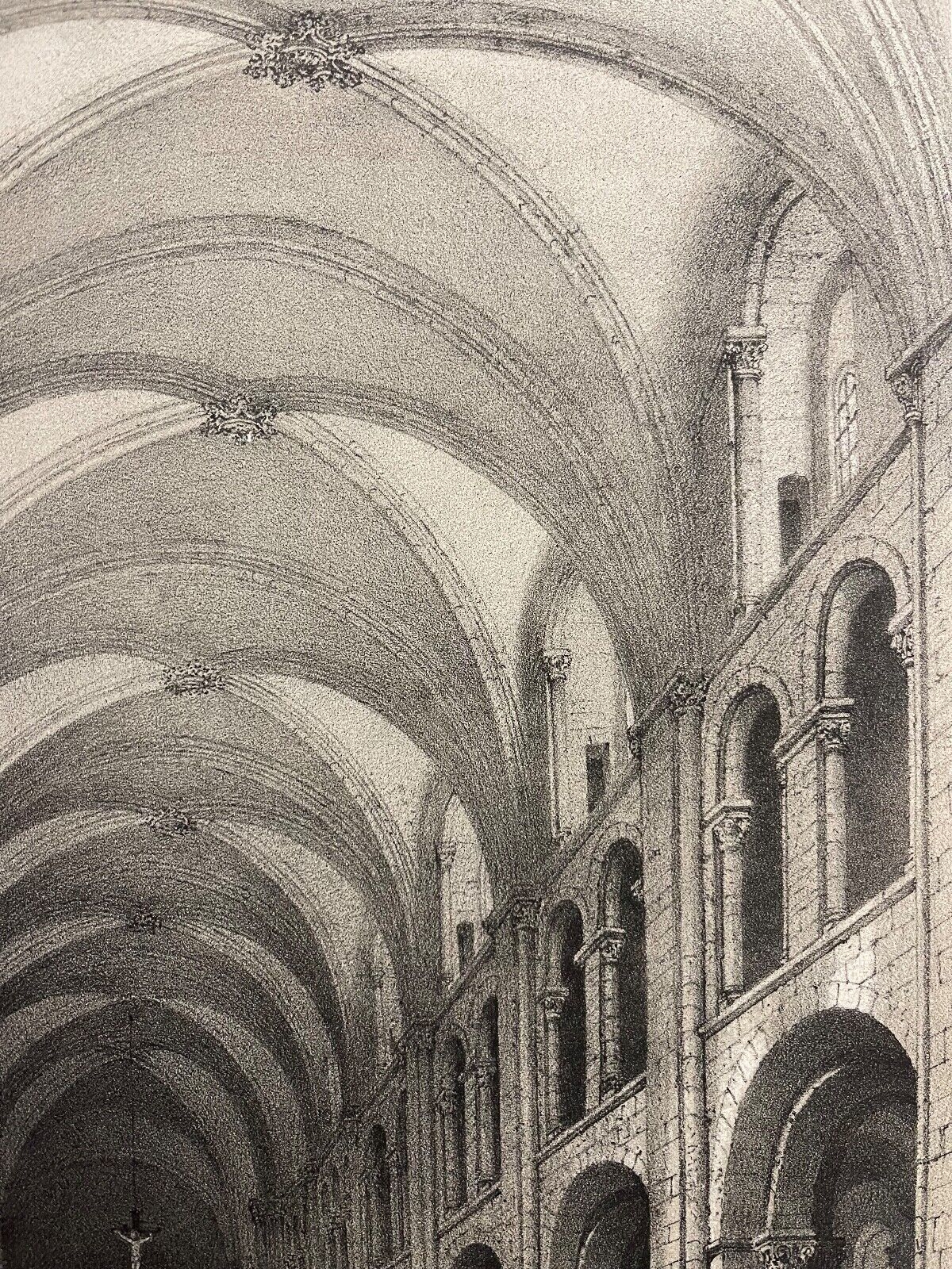 grande_estampe_eglise_abbaye_de_lessay_coutances_1852_normandie_manche_france