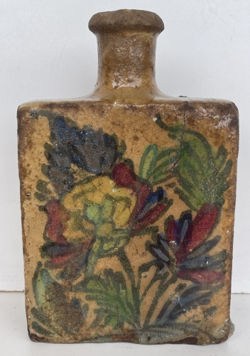 flacon_iznik_turquie_ceramique_siliceuse_decor_floral_glacure_plombifere_xviiie