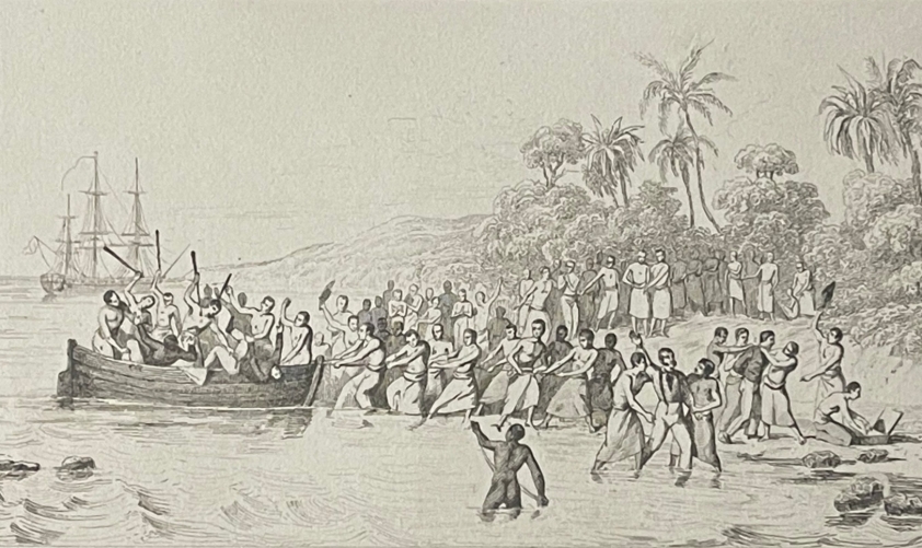 iles_tonga_enlevement_dun_canot_par_les_indigenes_oceanie_1837_polynesie