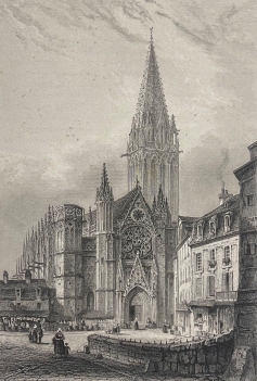 eglise_saint-pierre_de_caen_gravure_rouargue_1838_normandie_france