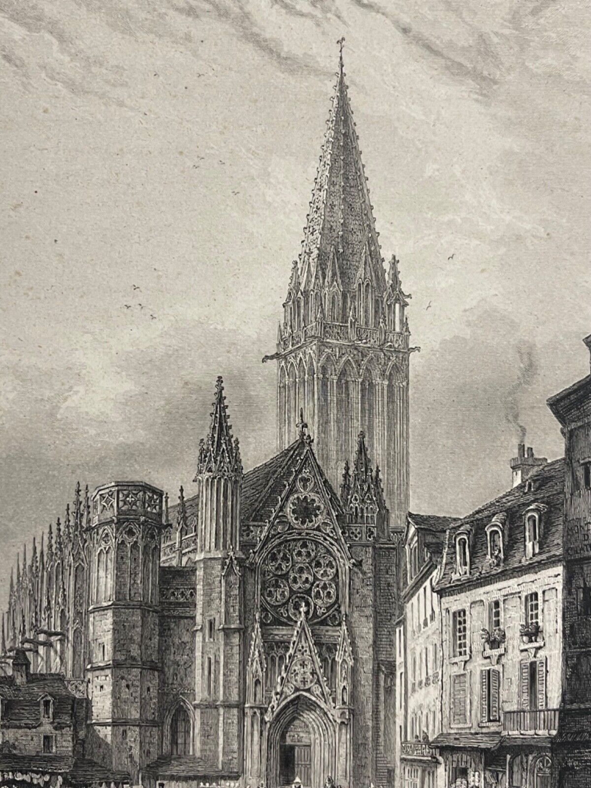 eglise_saint-pierre_de_caen_gravure_rouargue_1838_normandie_france