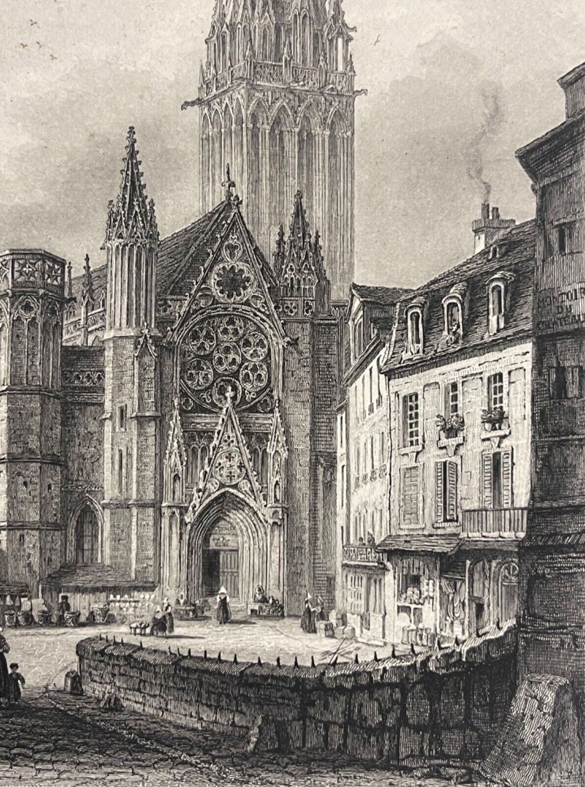 eglise_saint-pierre_de_caen_gravure_rouargue_1838_normandie_france