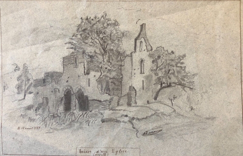 moselle_crayon_ruine_dune_eglise_27_juillet_1880_france