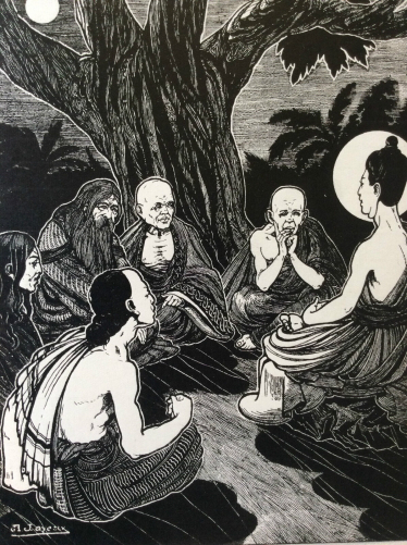 bouddhisme__bouddha_gaudama,_paroles_merveilleuses__gravure_sur_zinc_joyeux_1922_