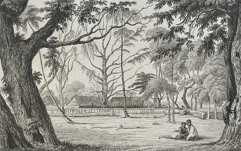 tahiti_pomare_ii_tomb_original_antique_engraving_1836_french_france_polynesie