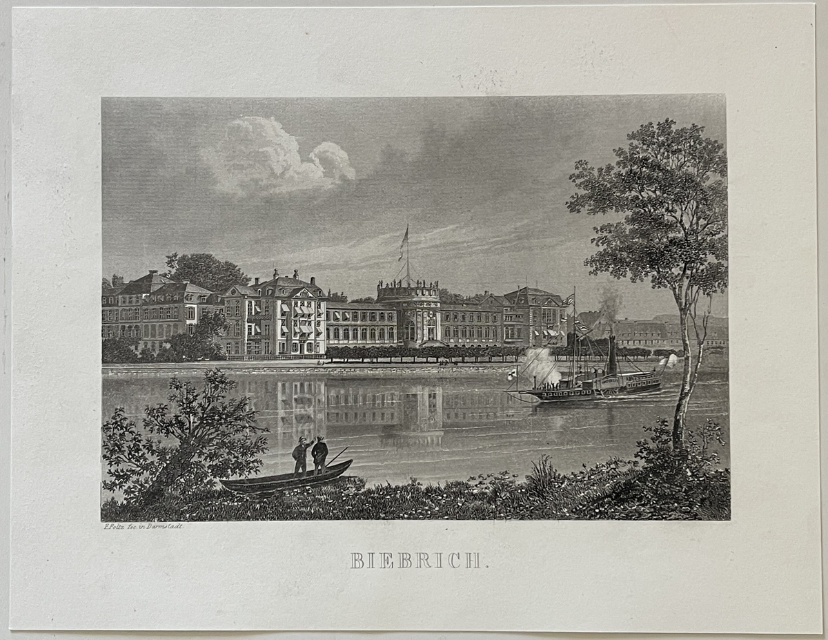 biebrich_palace_on_the_rhine_antique_steel_engraving_allemagne_c_1880_germany