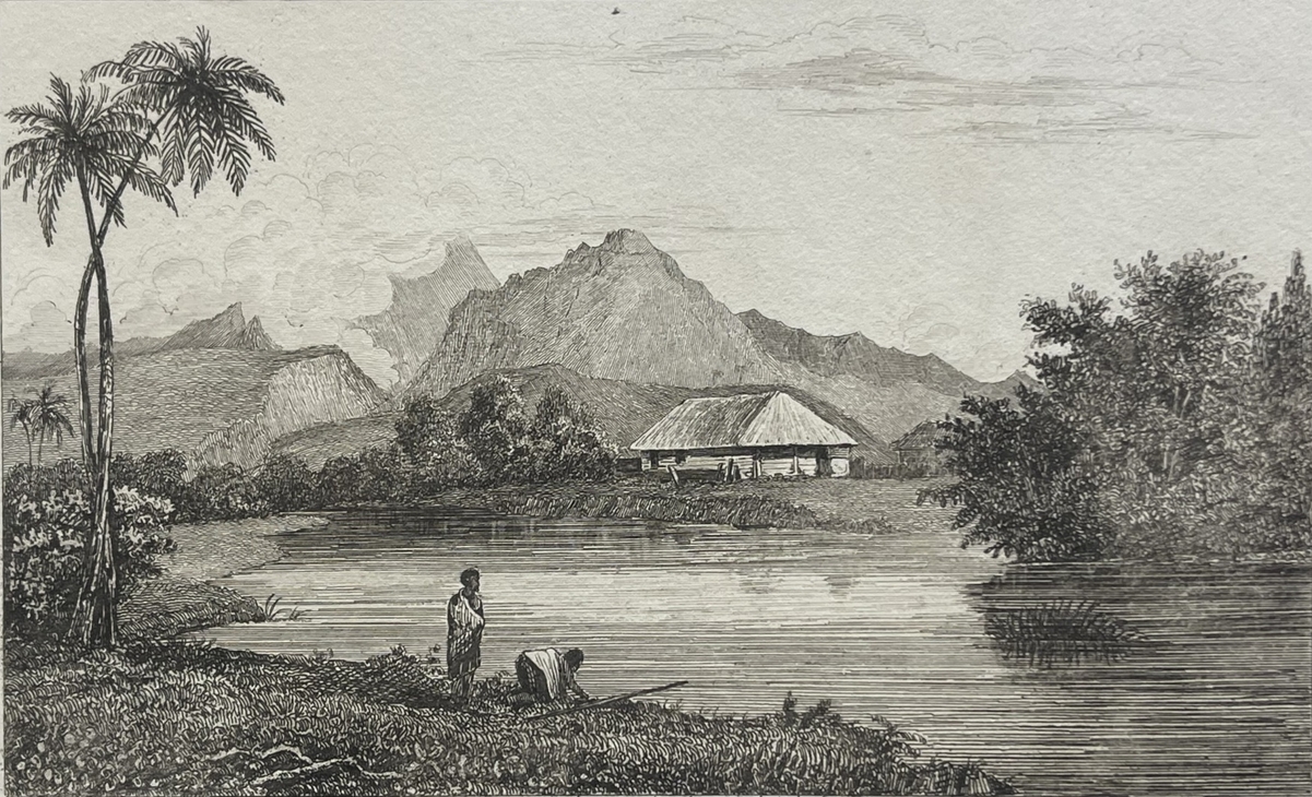 tahiti_matavai_bay_original_antique_engraving_1836_polynesie_france_pacifique