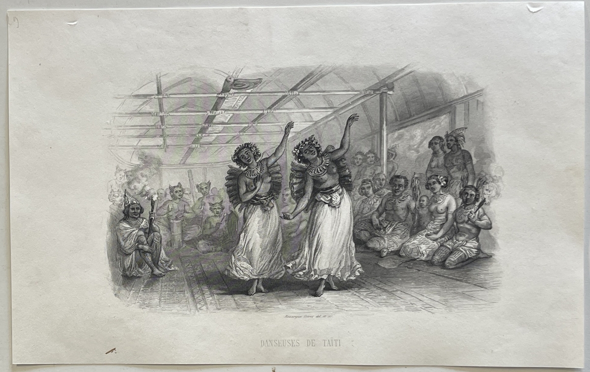 tahiti_tahitian_dancers_original_antique_engraving_1850_french_polynesia_france