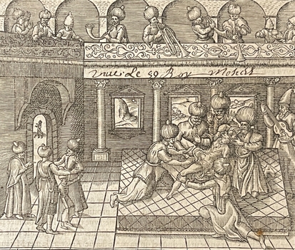 tamerlane_circumcision_scene_woodcut_1575_andre_thevet_ottoman_mongol_court
