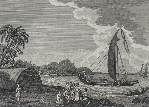 raiatea,_french_polynesia_???_1817_coastal_view_after_parkinson???s_1769_drawing