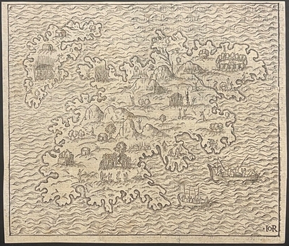 madagascar_1575_map_andre_thevet_woodcut_cosmographie_universelle_early_africa
