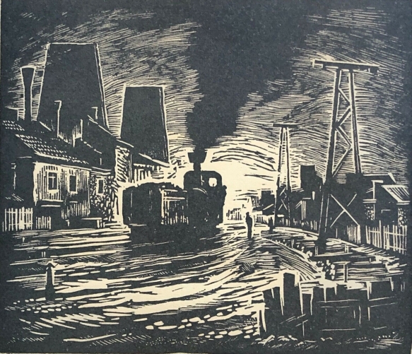 eugeniusz_arct_1899-1974_pologne_polska_bois_grave_locomotive_xylographie